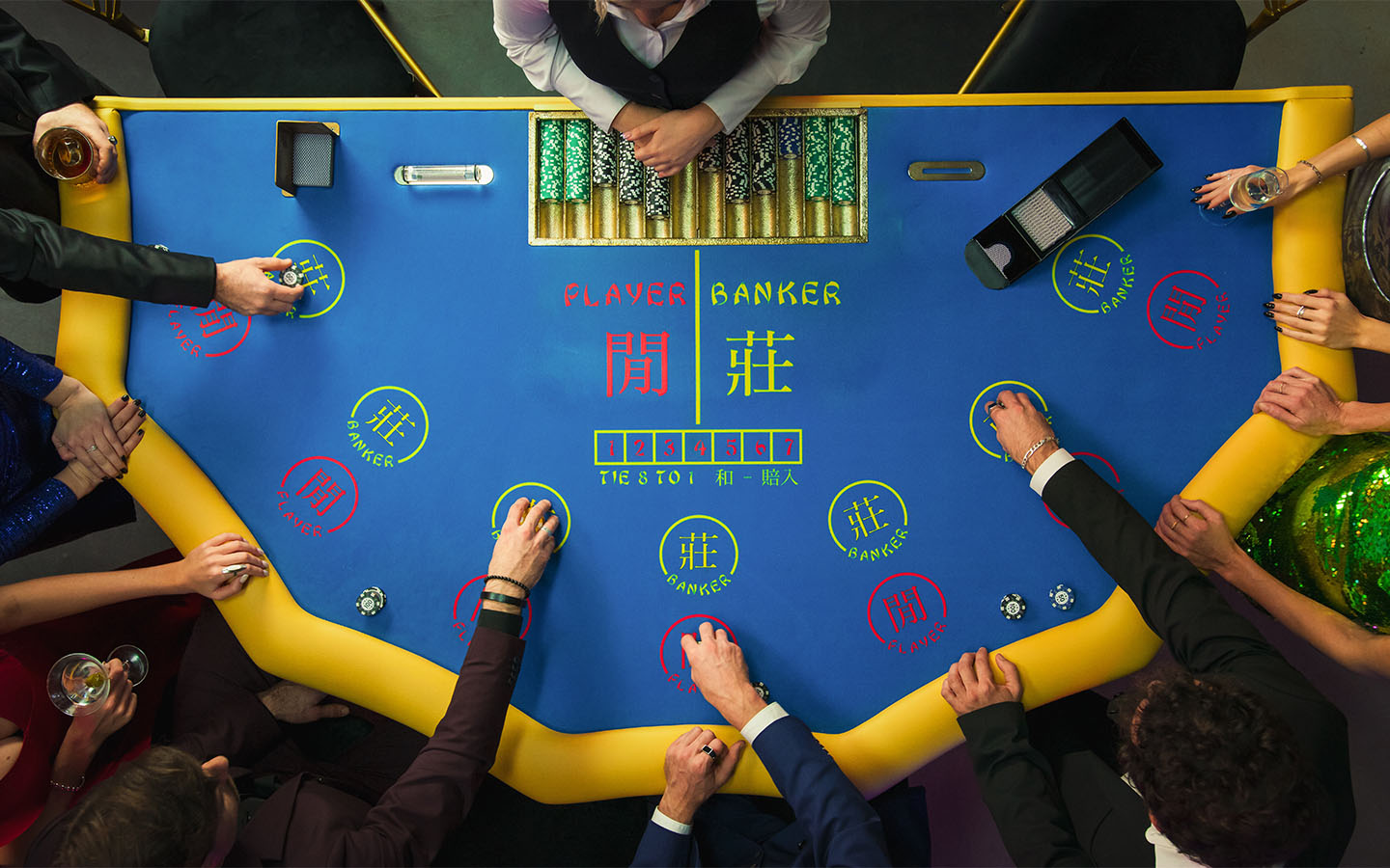 澳门百家乐游戏桌实景